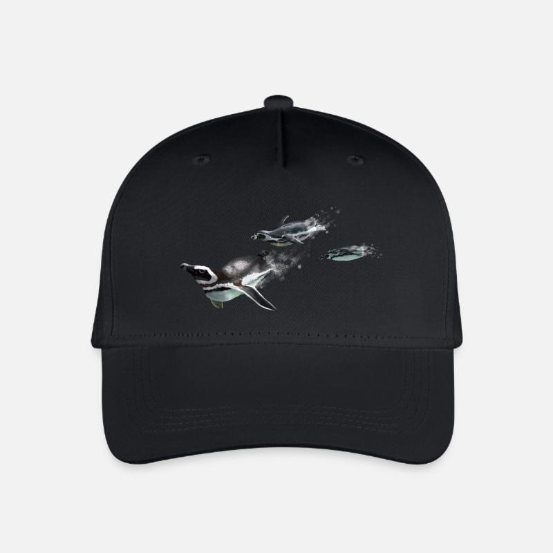 Pinguine - Kinder Bio Basecap - Schwarz