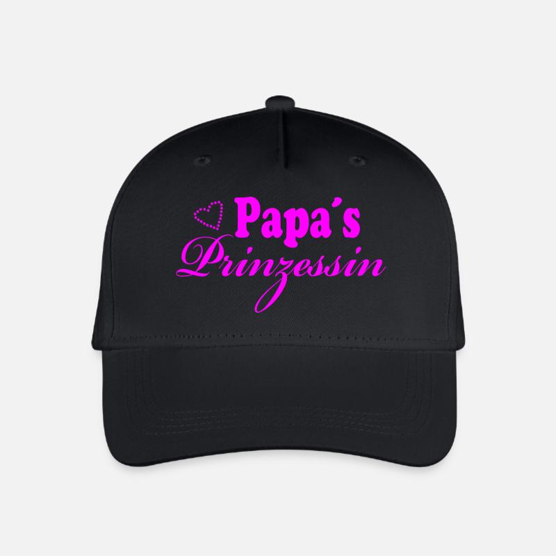 Papa´s Prinzessin - Kinder Bio Basecap - Schwarz