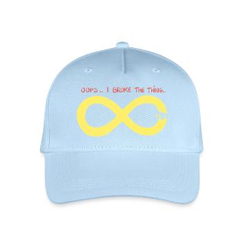 Infinity hat ein Problem. - Kinder Bio Basecap - Hellblau - Vorne