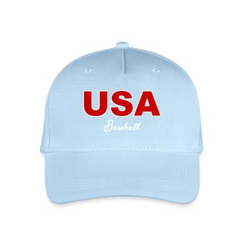 USA Baseball - United States of America - Amerika - Organic Kids’ Baseball Cap - light blue - Front