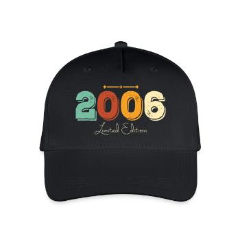 Jubiläum 2006 Limited Edition Original Geschenk - Kinder Bio Basecap - Schwarz - Vorne