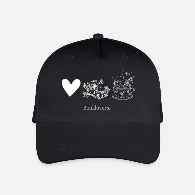 Ich liebe Bücher - Kinder Bio Basecap - Schwarz