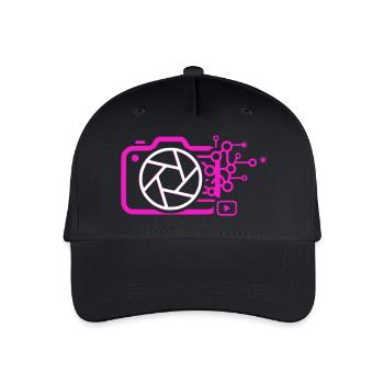 Digital Camera AI Art Tech Vector - Organic Kids’ Baseball Cap - black - Front
