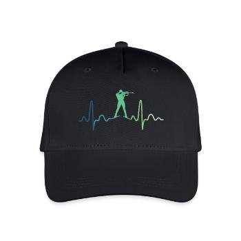 biathlon battement de coeur biathlete  - Casquette de baseball bio Enfant - noir - Devant