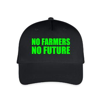 No farmers no future - Kinder Bio Basecap - Schwarz - Vorne
