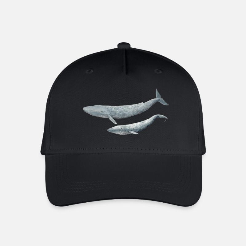 Blue whale - Blue whale - Baleine bleue - Organic Kids’ Baseball Cap - black
