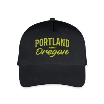 Portland Oregon Vintage Script - Kinder Bio Basecap - Schwarz - Vorne