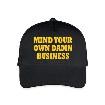 mind your own damn business - Casquette de baseball bio Enfant - noir - Devant