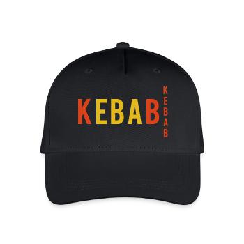 Burger Fast Food Essen Geschenk Spruch Lustiges - Kinder Bio Basecap - Schwarz - Vorne