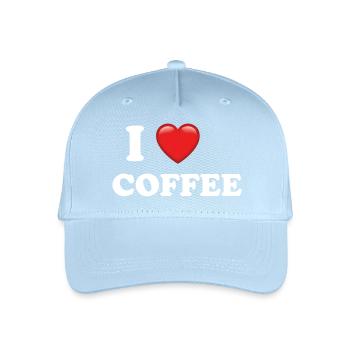I Love Coffee Coffeeshop kaffee espresso - Kinder Bio Basecap - Hellblau - Vorne