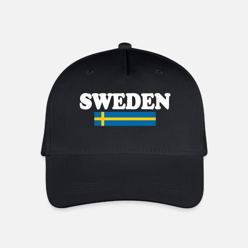 Schweden - Kinder Bio Basecap - Schwarz