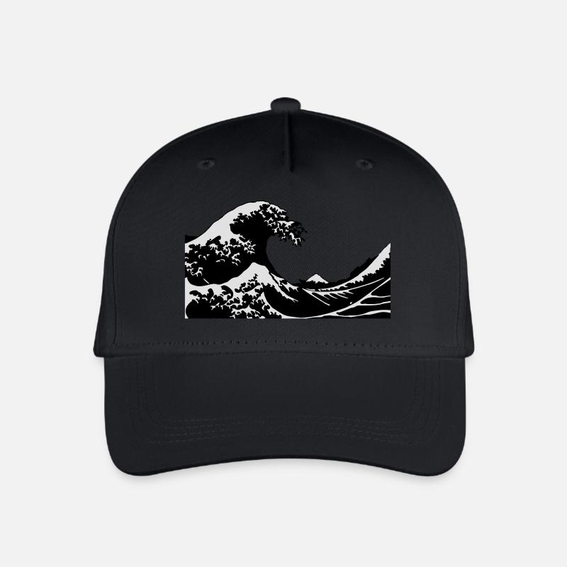 Wave - Vague - Casquette de baseball bio Enfant - noir