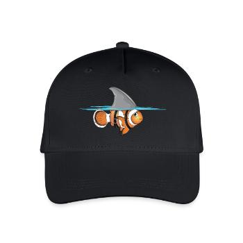 Clownfish with shark fin costume - Organic Kids’ Baseball Cap - black - Front