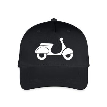Roller Italien Symbol Urlaub Fan Vintage Retro Fun - Kinder Bio Basecap - Schwarz - Vorne