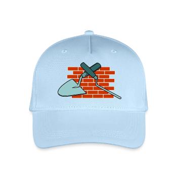 Mur A Joint Clou Et Truelle - Casquette de baseball bio Enfant - bleu clair - Devant