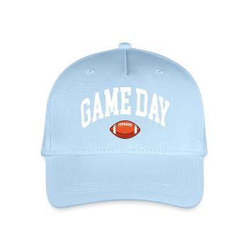 Game Day Football Fan - Organic Kids’ Baseball Cap - light blue - Front