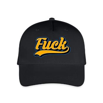 F-Word Retro Script - Organic Kids’ Baseball Cap - black - Front