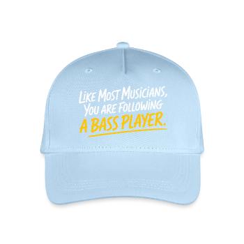 Bassist Following A Bass Player Band Bassspieler - Organic Kids’ Baseball Cap - light blue - Front