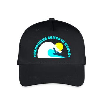 Smile waves and sunbeams - Organic Kids’ Baseball Cap - black - Front