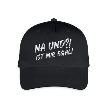 Na und Ist mir egal - Kinder Bio Basecap - Schwarz - Vorne