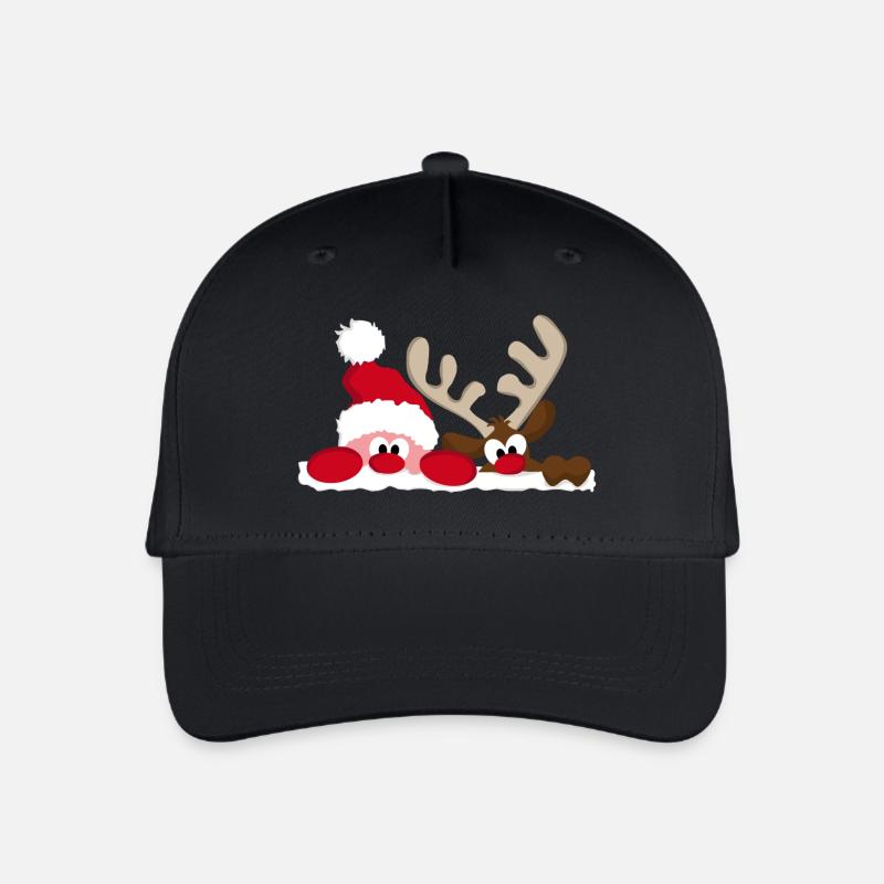 nicholas nikolaus reindeer rentier christmas weihn - Kinder Bio Basecap - Schwarz