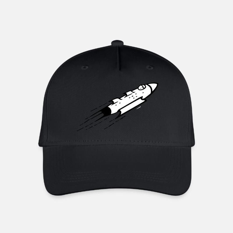 Rakte Weltall Geschenkidee schnell zum Mond - Kinder Bio Basecap - Schwarz