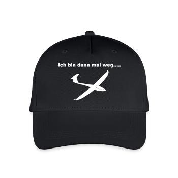 bin Segelfliegen Pilot - Kinder Bio Basecap - Schwarz - Vorne