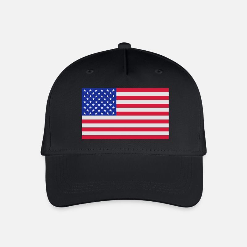 drapeau_etats_unis - Organic Kids’ Baseball Cap - black