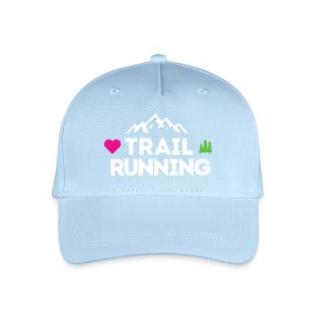 I love Trail Running - Organic Kids’ Baseball Cap - light blue - Front
