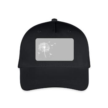 Dandelion grey | customizable - Organic Kids’ Baseball Cap - black - Front
