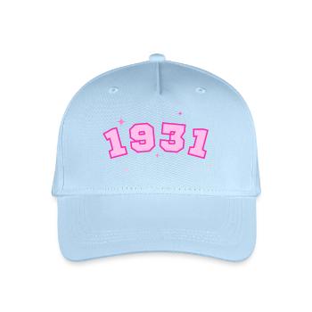 1931 rose star - Organic Kids’ Baseball Cap - light blue - Front