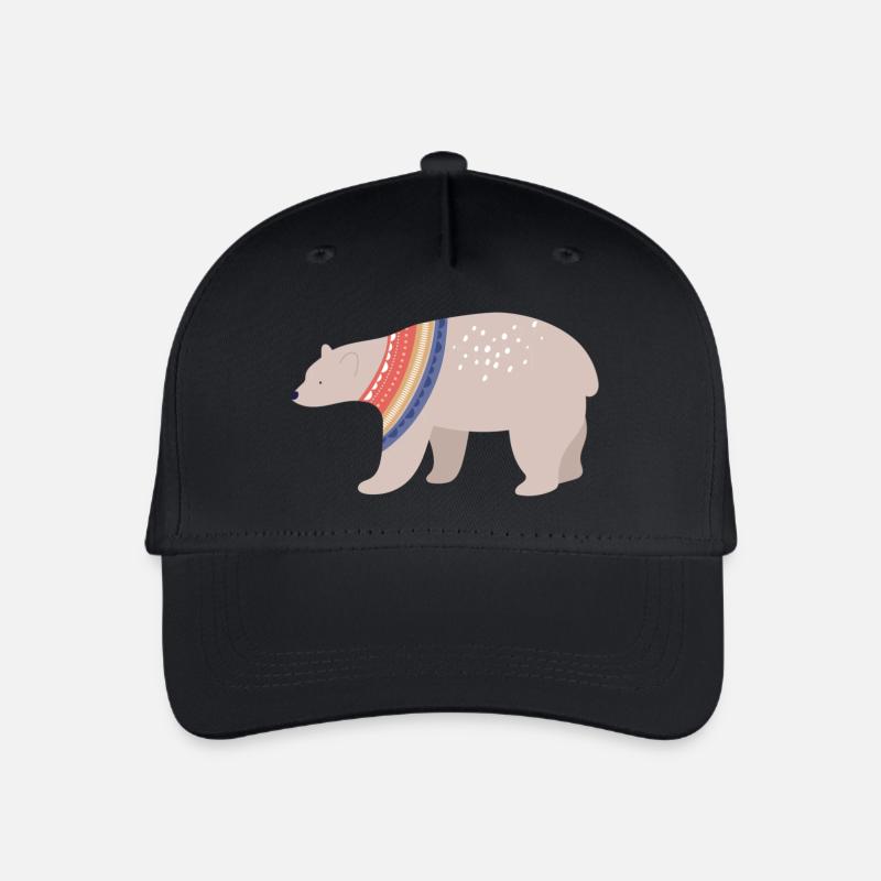 Weihnachten Eisbär - Kinder Bio Basecap - Schwarz