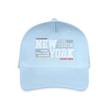 New Yorker Streetstyle Denim-Design - Kinder Bio Basecap - Hellblau - Vorne