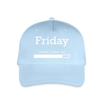 Vendredi Chargement : Enfin vendredi et week-end - Casquette de baseball bio Enfant - bleu clair - Devant