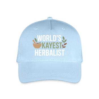 Certified Clinical Plant Medicine Expert Gear  - Organic Kids’ Baseball Cap - light blue - Front