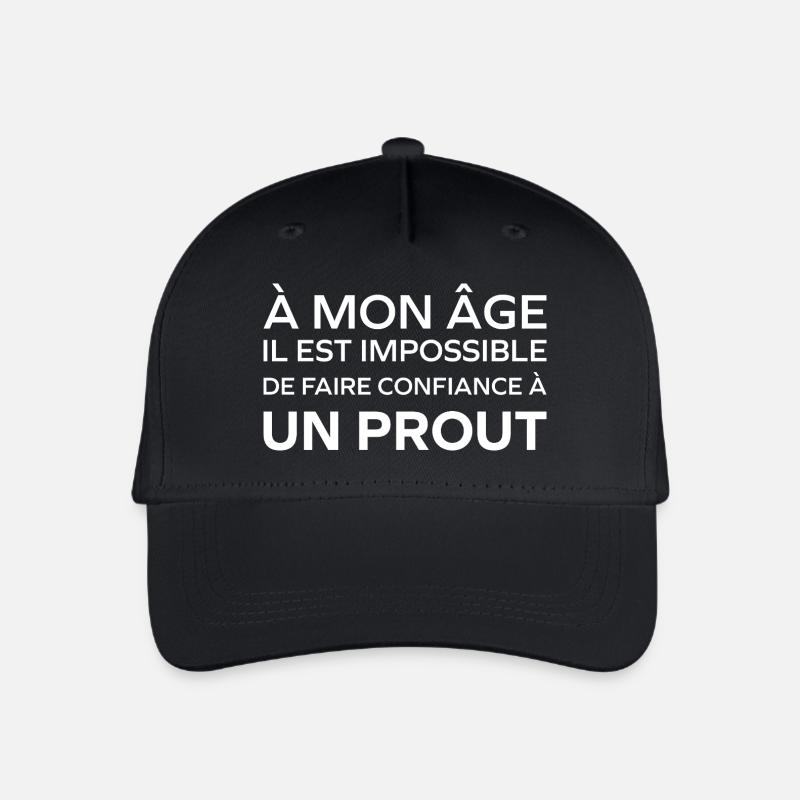 Alter und Selbstvertrauen: Prout Humor - Kinder Bio Basecap - Schwarz