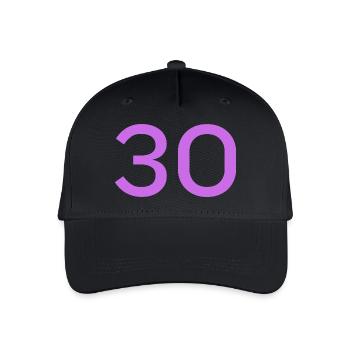 30 - Organic Kids’ Baseball Cap - black - Front