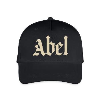 Abel Gothic Script - Organic Kids’ Baseball Cap - black - Front