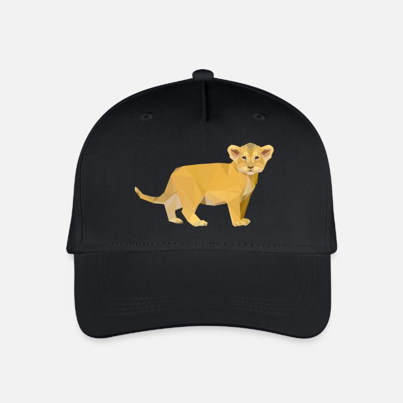 Süßer Löwe - Kinder Bio Basecap - Schwarz