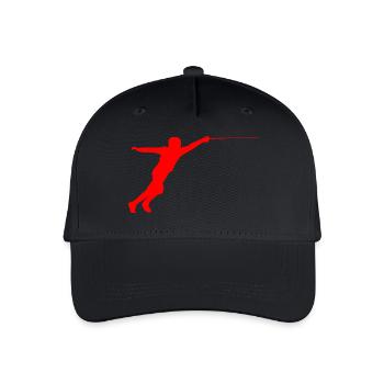 Fencing fencer silhouette - Organic Kids’ Baseball Cap - black - Front