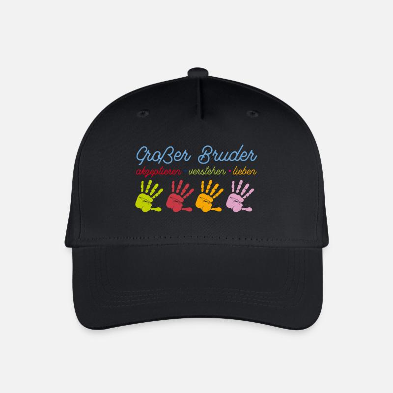Grosser Bruder Großer Bruder T-Shirt - Kinder Bio Basecap - Schwarz