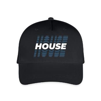 House Design Probe, für DJ EDM Techno House - Kinder Bio Basecap - Schwarz - Vorne