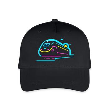 Train Comic Look - Organic Kids’ Baseball Cap - black - Front