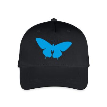 Einzigartiges Schmetterling T Shirt Design - Kinder Bio Basecap - Schwarz - Vorne