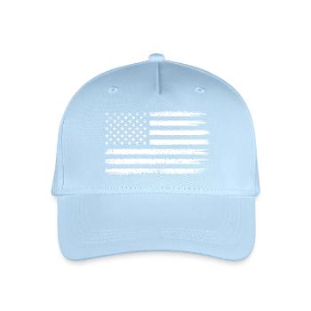 Flagge USA - Amerika - Geschenk - Kinder Bio Basecap - Hellblau - Vorne