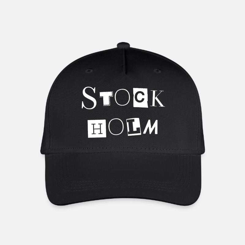 Conception de texte en noir et blanc de Stockholm - Casquette de baseball bio Enfant - noir
