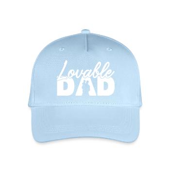 Liebenswerter Vater Ästhetische Typografie Vaterschaft - Kinder Bio Basecap - Hellblau - Vorne