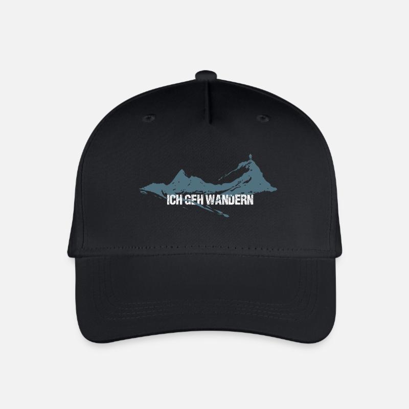 Ich geh wandern - Kinder Bio Basecap - Schwarz