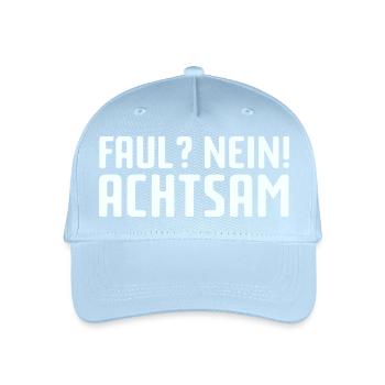Faul? Nein! Achtsam - Kinder Bio Basecap - Hellblau - Vorne