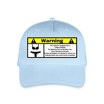 Automotive Warning - Organic Kids’ Baseball Cap - light blue - Front